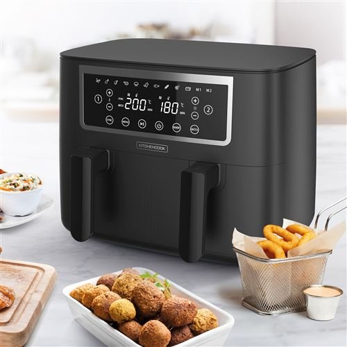 Freidora sin aceite Kitchen Cook Airmed 8 de 2600 W, color negro - Imagen de 2
