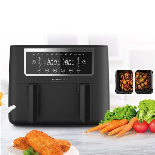 Freidora sin aceite Kitchen Cook Airmed 8 de 2600 W, color negro - Imagen de 3