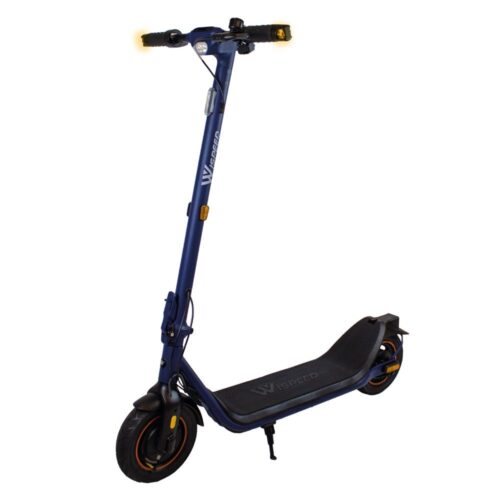 Patinete eléctrico azul Wispeed C10-55 MAX de 650 W con intermitentes
